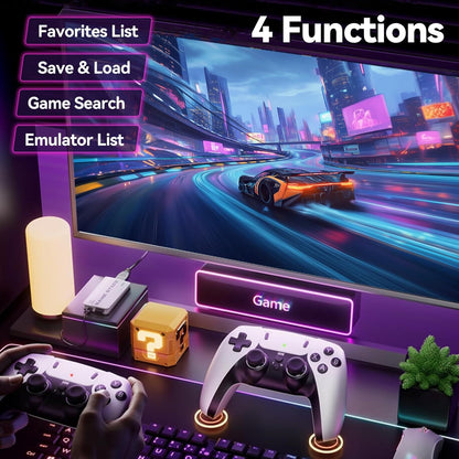 2025 Upgraded Retro Gaming Console, 4K HDMI Video Game Consoles with 40,000+ Games &amp; 23 Emulators, Plug and Play Video Gaming Stick with Upgrade Dual 2.4G Controllers (128G)