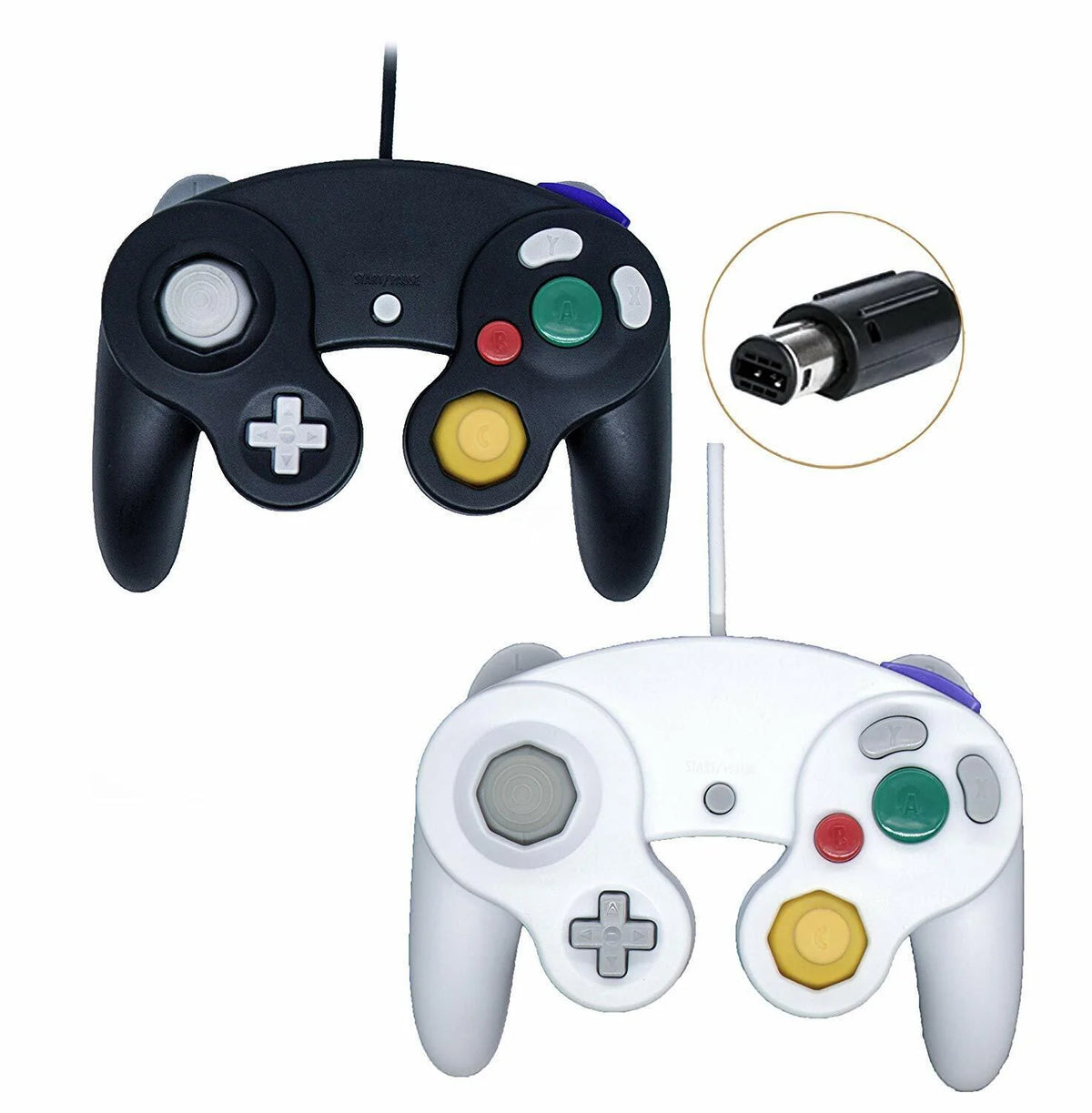 2 Pack Wired NGC Controller Gamepad for Nintendo Gamecube GC &amp; Wii U Console USA