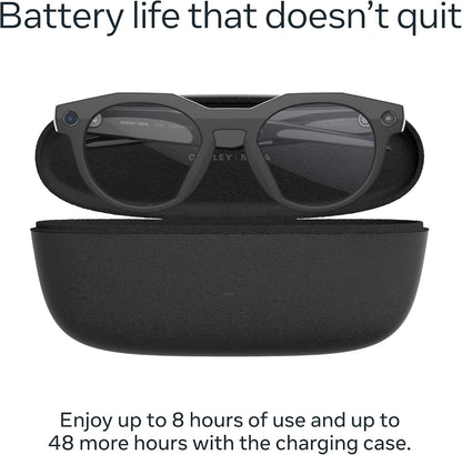 Oakley  HSTN, Black | Smart AI Glasses for Men, Women — Performance for Sports, Athletes — Camera, Audio, Video — 8 Hour Battery — 3K HD Resolution — Clear Lenses