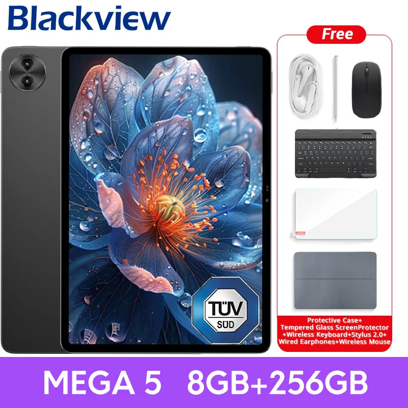 【World Premiere】 MEGA 5 AI Tablet 12.2" 2.4K 120Hz Display 12GB 256GB 10000Mah 55W Charging 4G Android 16 PC Pad ﻿