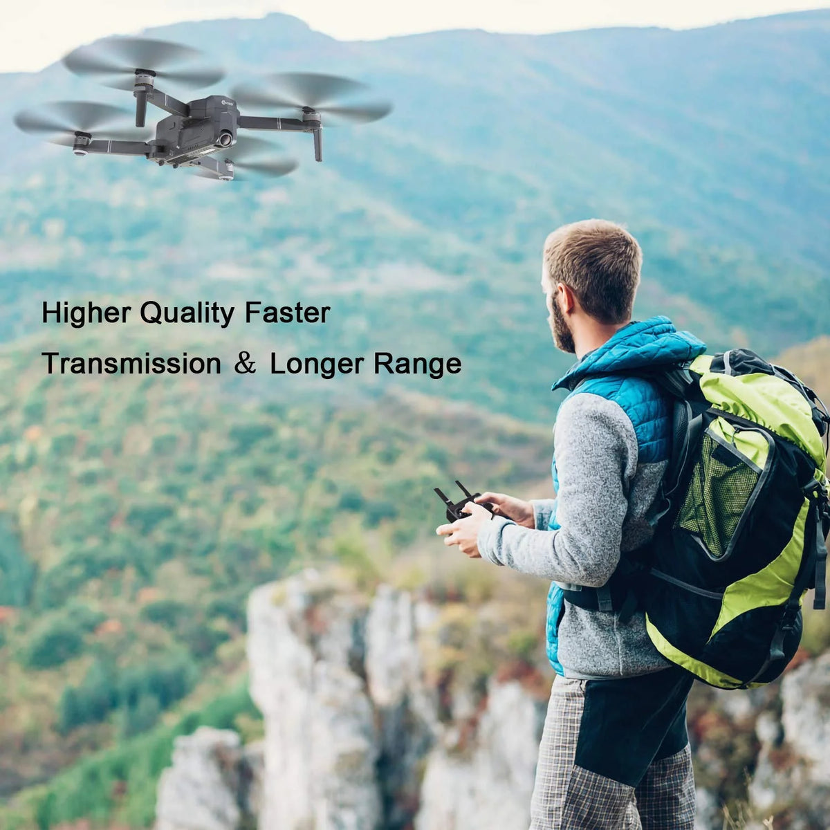 F24 Pro GPS Drones for Adults with Camera, 4K RC Drone with 30-Min Flight and 1600 Ft Range, Foldable, Black
