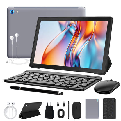 10 Inch Tablet Android 15 8-Core Tablets 24GB+128GB 1TB Expansion Wifi 6 5MP+8MP Stylus Keyboard Mouse Headphone PC PAD Set