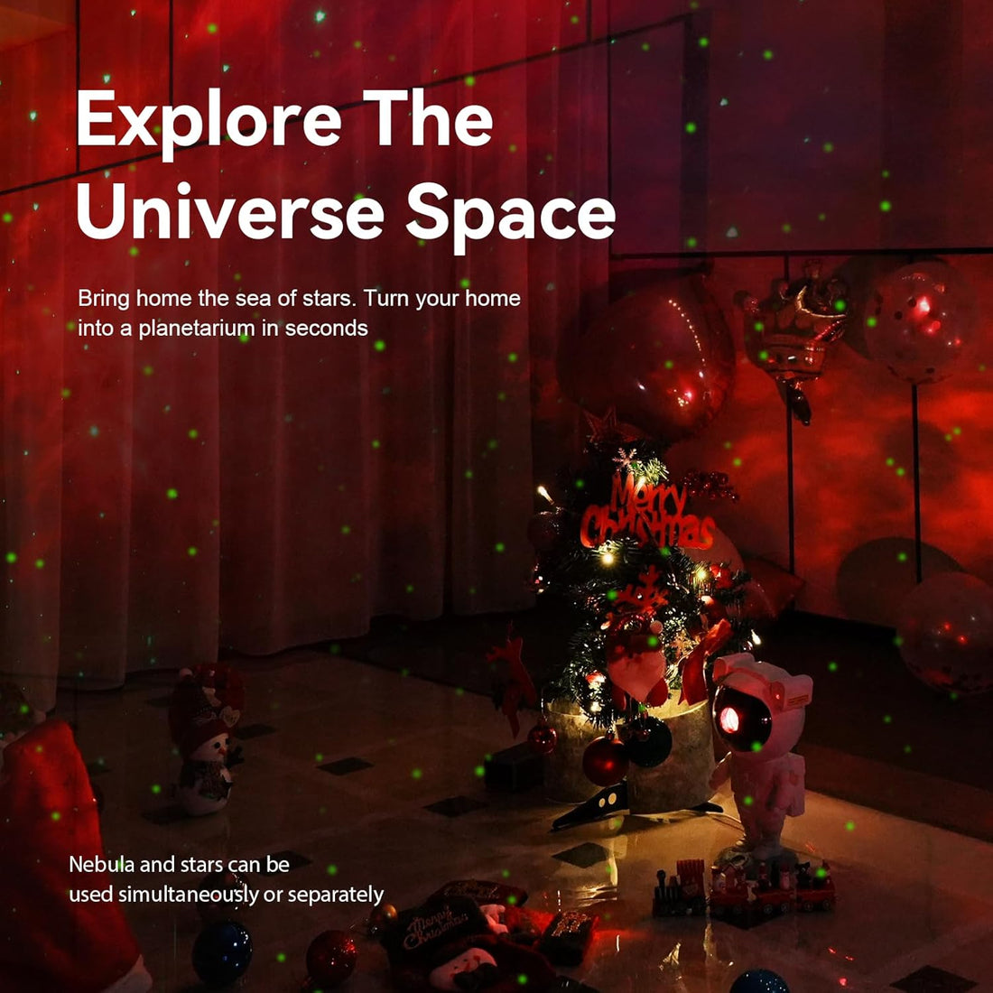 Astronaut Star Projector Night Light - Space Buddy Projector, Galaxy Starry Nebula Ceiling Projection Lamp with Timer and 360°Adjustable, Kids Adults Room Decor, for Bedroom, Game Room Etc.