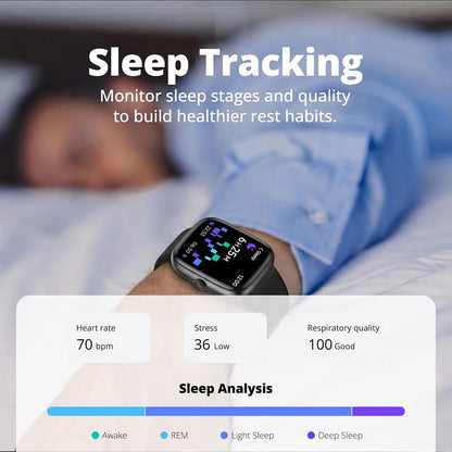 Smart Watch for Men Women (Answer/Make Call), 1.83" HD Fitness Tracker with Heart Rate/Spo2/Sleep Monitor, Pedometer, 120+ Sport Modes, IP67 Waterproof, 7-Day Battery, for Ios Android, Black