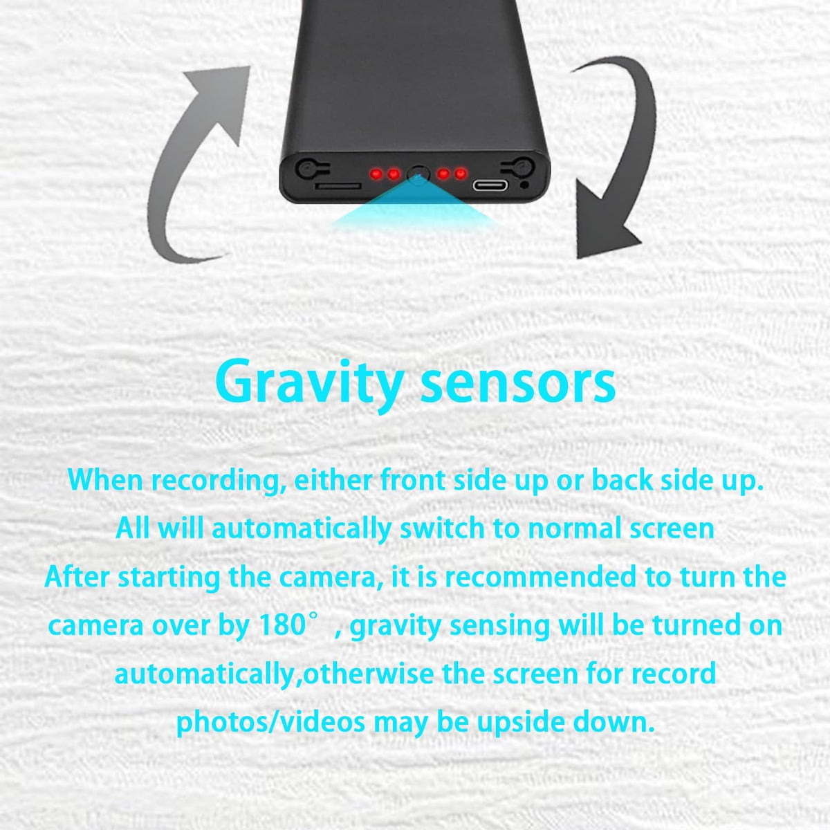Mini 1080P HD Camera, Nanny/Pet/Child Camera Power Bank, with Motion Detection, Automatic Night Vision, Loop Record, and Gravity Sensing Functions. Suitable for Office and Home Security Monitoring Cam