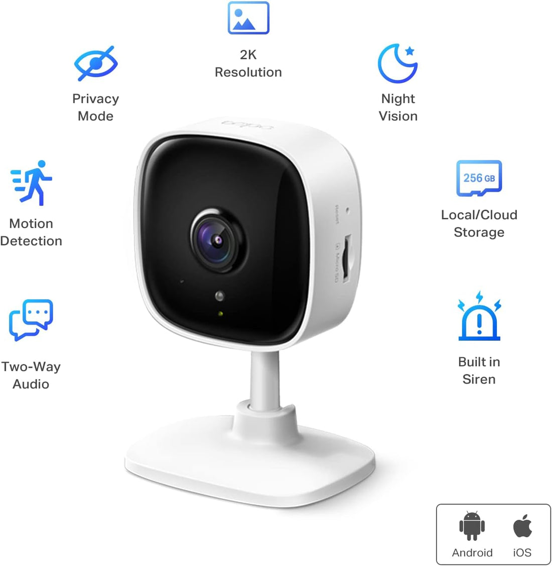 Tapo 2K Pan/Tilt Indoor WiFi Camera – 360° Motion Tracking