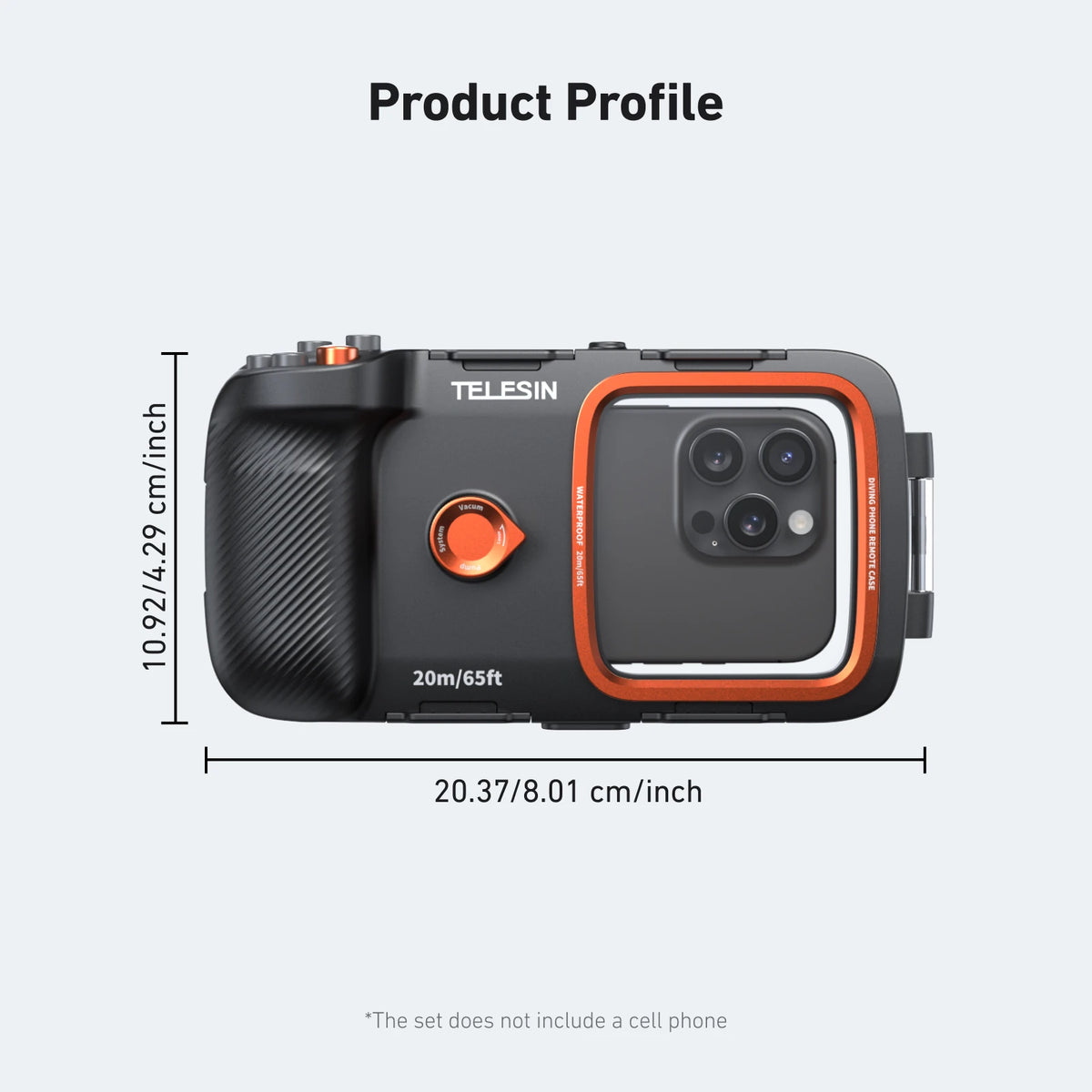 Diving Waterproof Phone Case Universal Phone Camera Shoot Hand Grip Holder Shooting Aid Remote Control Handle