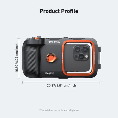 Diving Waterproof Phone Case Universal Phone Camera Shoot Hand Grip Holder Shooting Aid Remote Control Handle