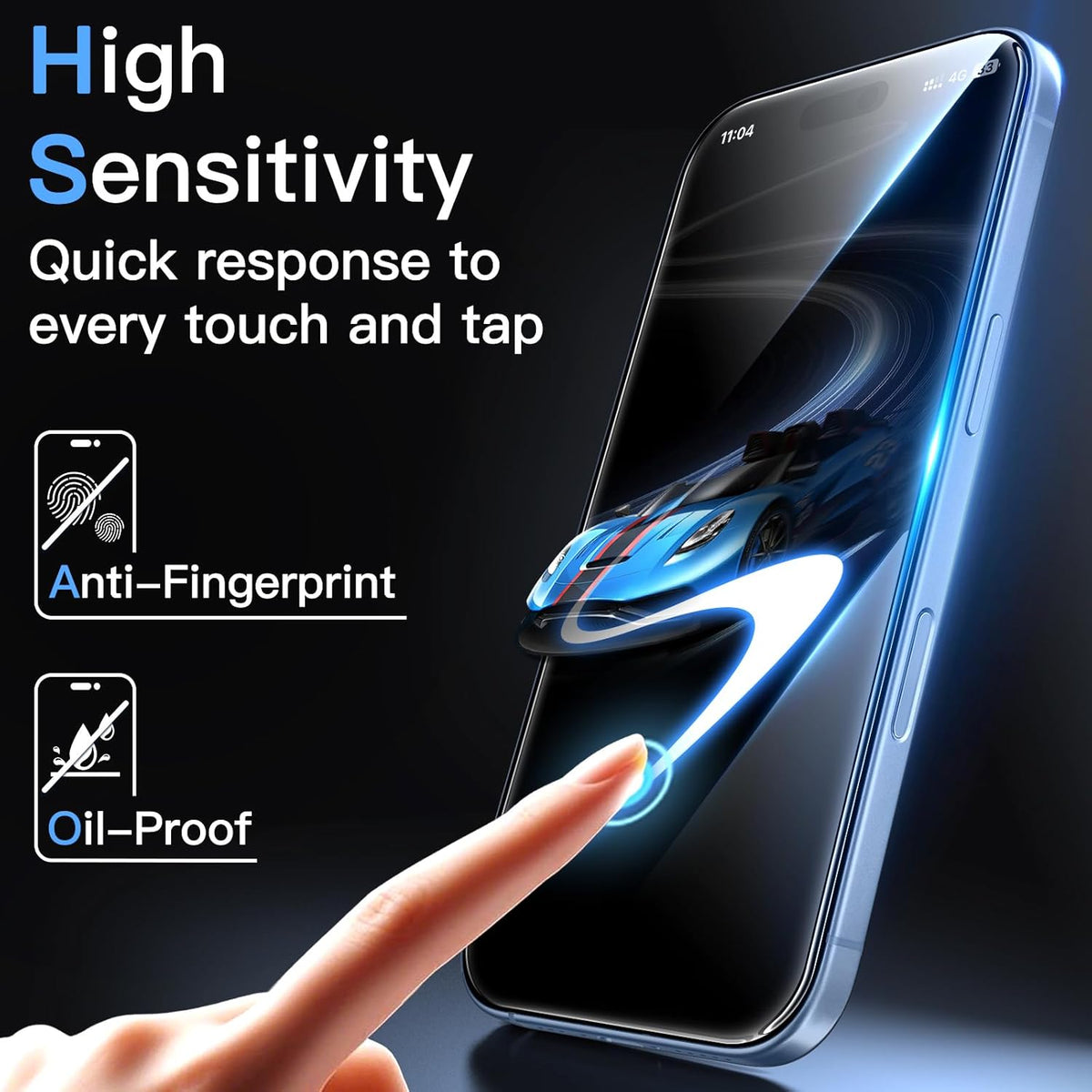 Screen Protector for Iphone 17 6.3-Inch, Tempered Glass Film with Easy Installation Tool, 9H Hardness, Case-Friendly, 3-Pack