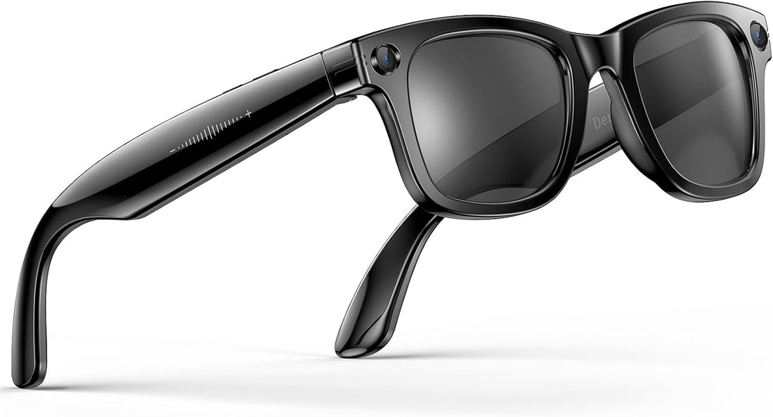 Upgraded Ai Smart Bluetooth Glasses, 800W Anti-Shake Camera Glasses, 1080P Video Recording, Ai Real-Time Translation, Open-Back Headphone Audio, Voice Assistant, Sunglasses for Men Women