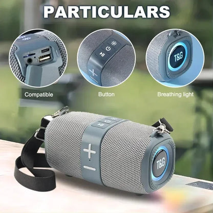 TG667 Outdoor Protable Wireless Bluetooth Speaker Dual Speaker Bluetooth 5.3 Subwoofer with RGB Support FM /TF Card/Usb Disk
