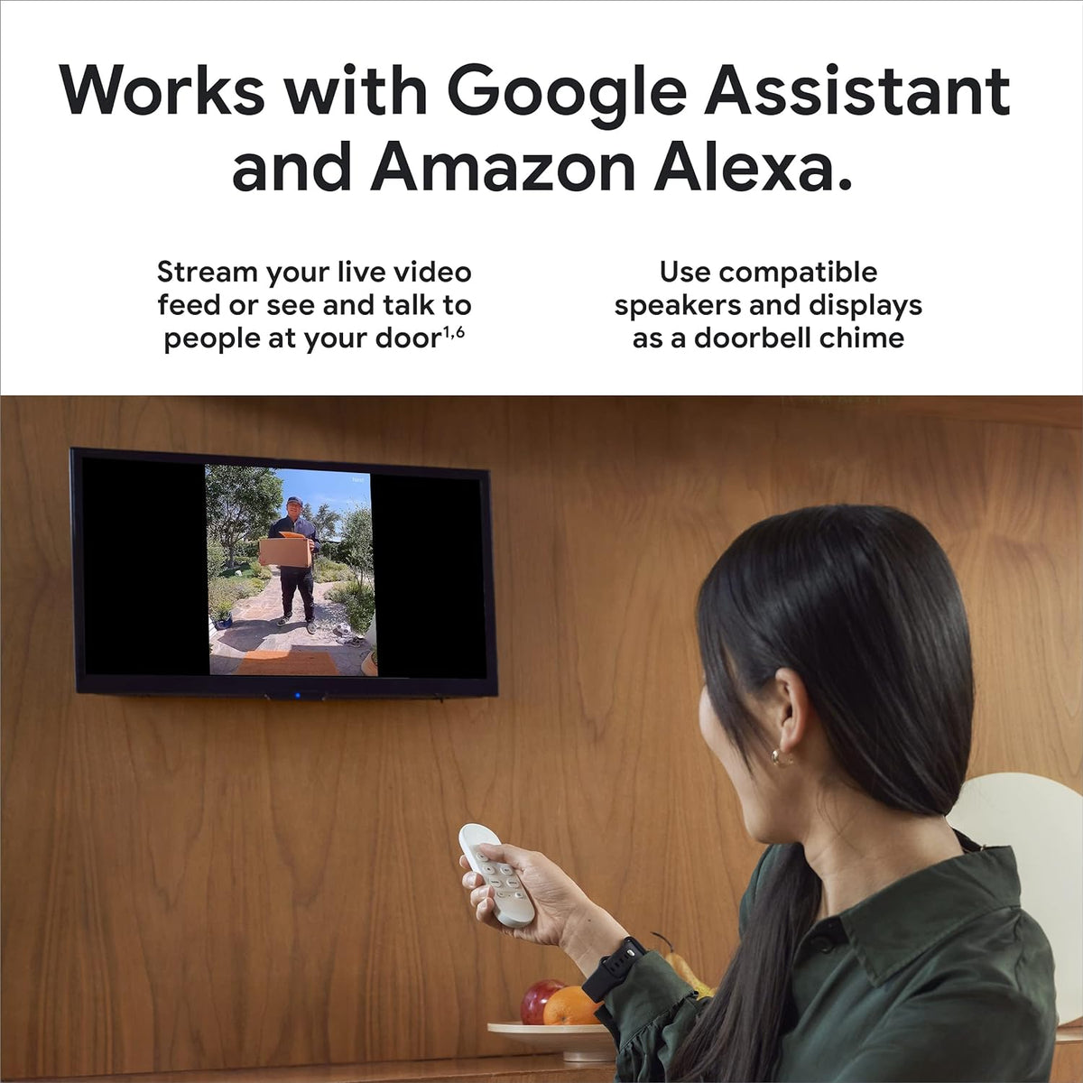 Nest Doorbell (Wired, 2Nd Gen) - Wired Video Doorbell Camera - Doorbell Security Camera - Snow