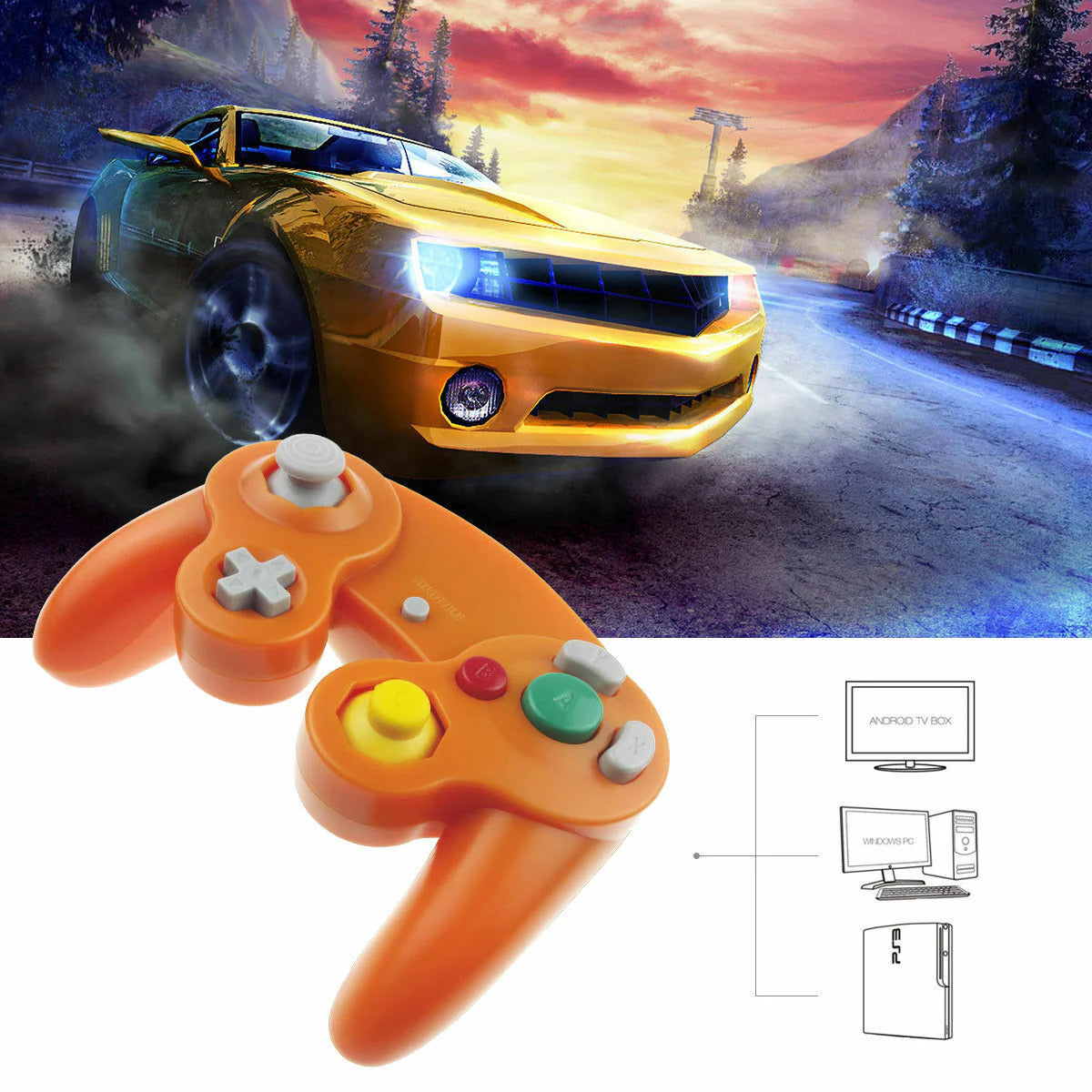 2 Pack Wired NGC Controller Gamepad for Nintendo Gamecube GC &amp; Wii U Console USA