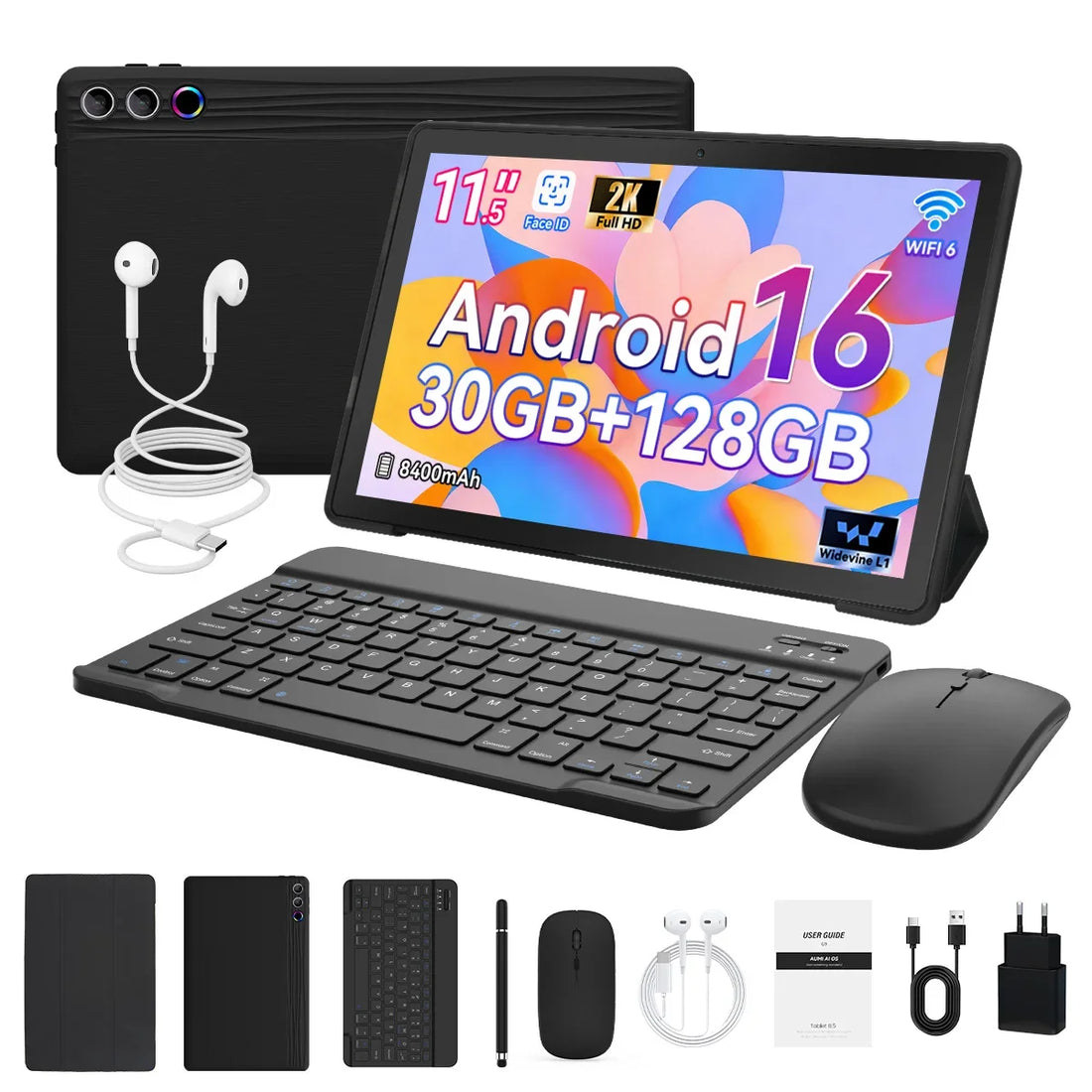 G9L 11.5 Inch Tablet Android 15 30GB+128GB+1TB Expand 8400Mah 2K 1200X2000 HD IPS Screen Wifi 6 Dual Camera Widevine L1 GMS