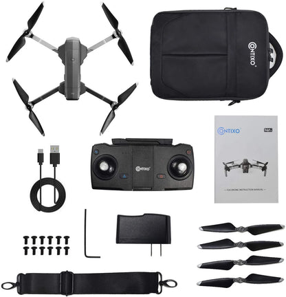 F24 Pro GPS Drones for Adults with Camera, 4K RC Drone with 30-Min Flight and 1600 Ft Range, Foldable, Black