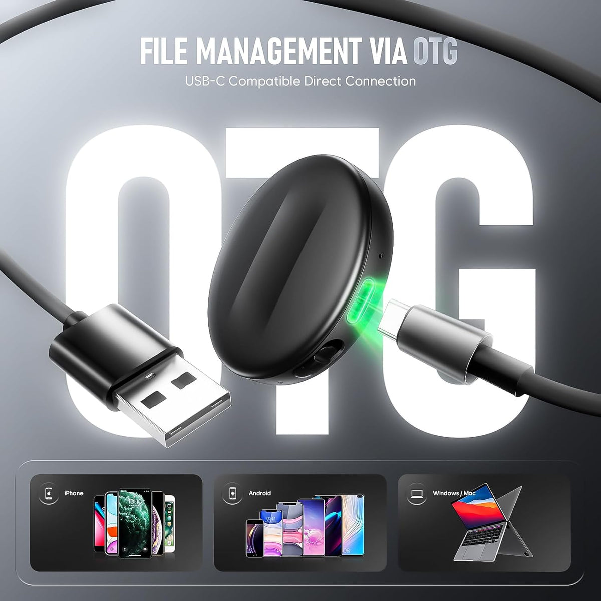 136Gb(9800Hours) Magnetic Voice Activated Recorder, Digital Voice Recorder with DSP 5.0 Ai-Intelligent Noise Cancellation, HD Audio Recording Device for Lectures Meetings Interviews Classes