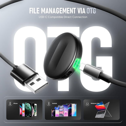 136Gb(9800Hours) Magnetic Voice Activated Recorder, Digital Voice Recorder with DSP 5.0 Ai-Intelligent Noise Cancellation, HD Audio Recording Device for Lectures Meetings Interviews Classes