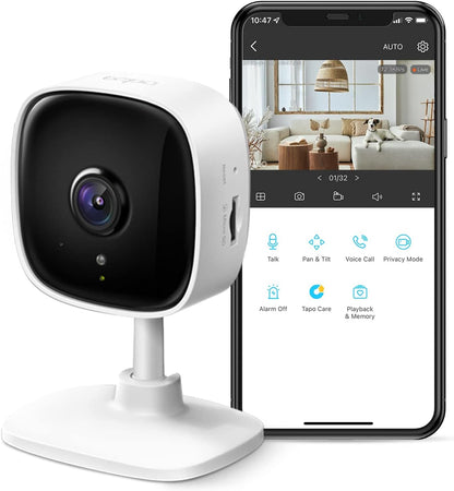 Tapo 2K Pan/Tilt Indoor WiFi Camera – 360° Motion Tracking