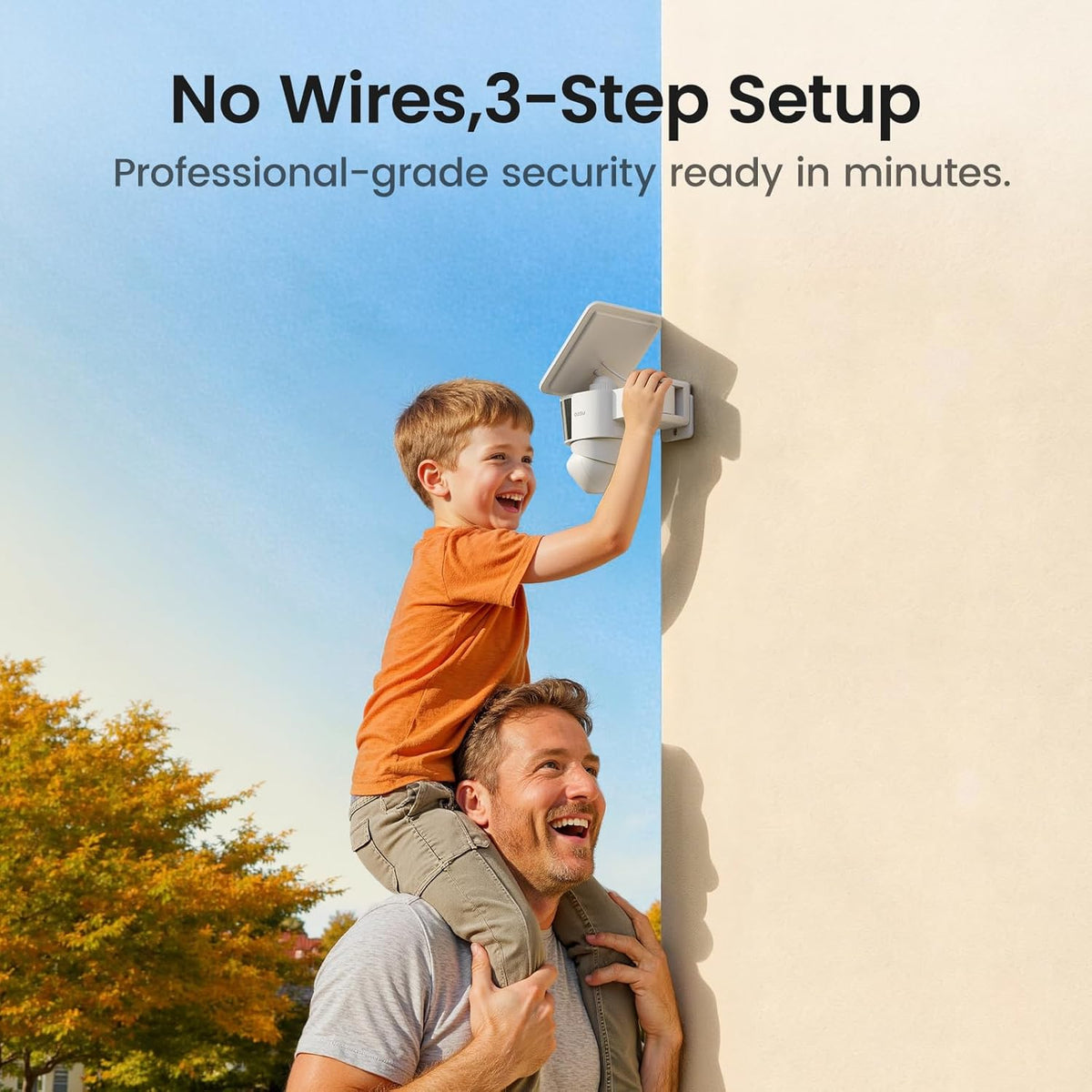 T2 Pro Security Camera Wireless Outdoor, Dual 3K Solar Camera Outdoor Wifi, 170° Wide &amp; 360° PTZ for No Blind Spots, Human &amp; Vehicle Tracking, No Subscription Required