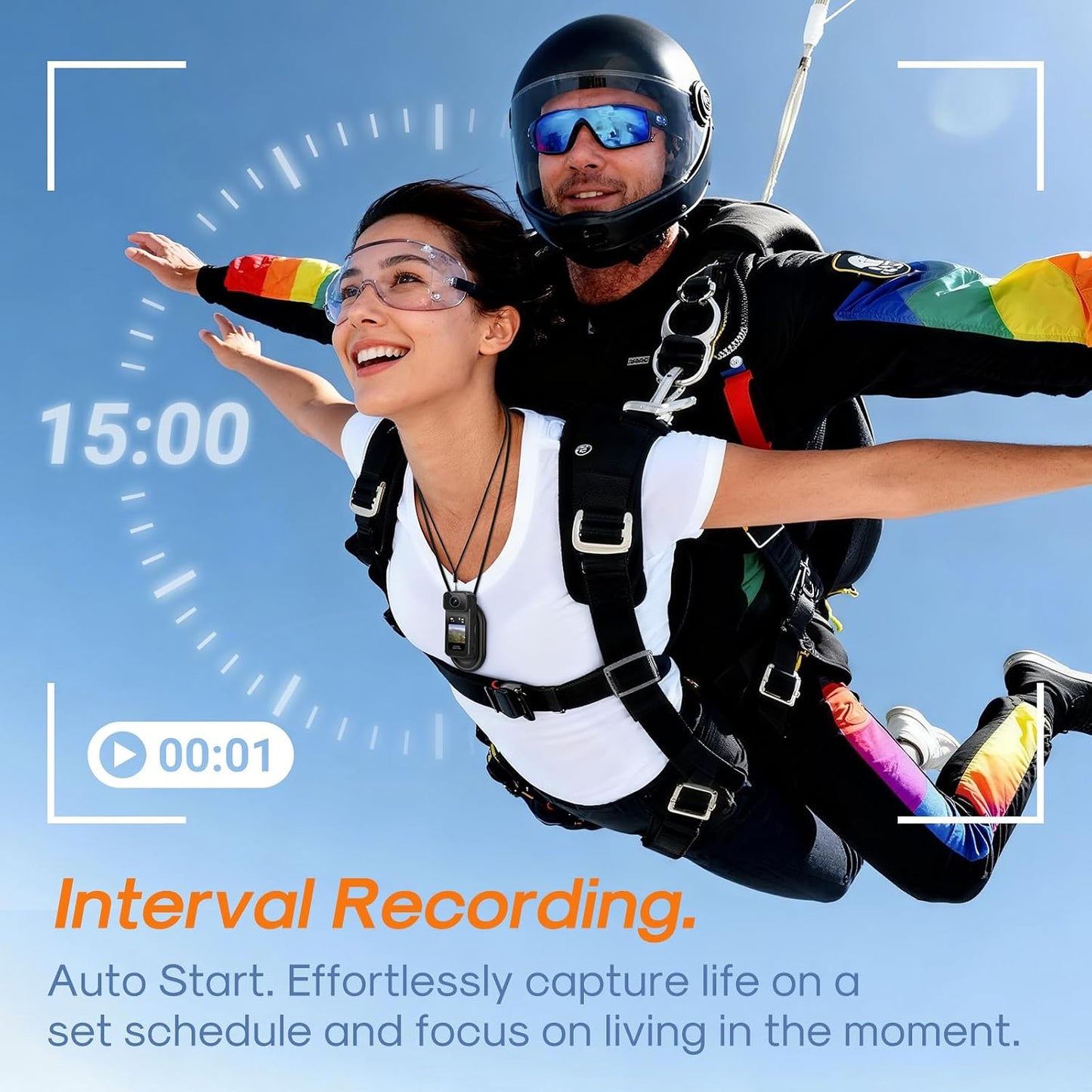 Mini Body Camera 128G with 1.47Inch LCD Screen, 2.7K Thumb Size Action Body Cam with Audio&Video Thumb Hands Free POV Recording, Mount Free, Magnetic Sport DV for Bike Cycling Vlogging Pet Walk Swim | with Audio&Video Thumb Hands Free POV Recording, Mount Free, Magnetic Sport DV for Daily Bike Cycling Vlogging Pet Walk Swim