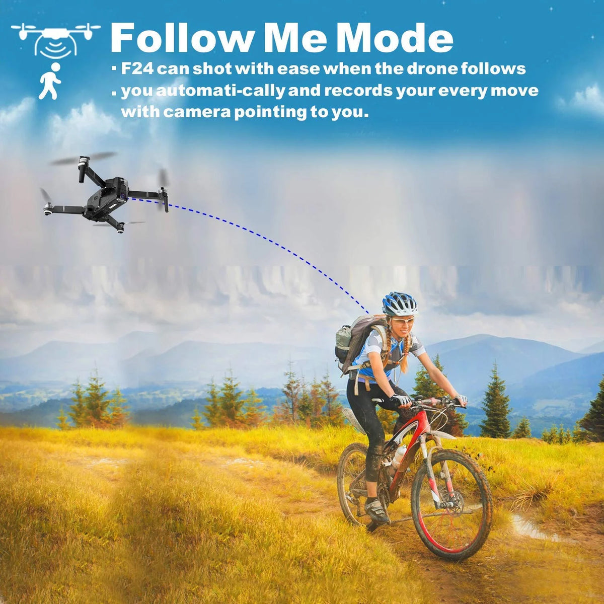 F24 Pro GPS Drones for Adults with Camera, 4K RC Drone with 30-Min Flight and 1600 Ft Range, Foldable, Black