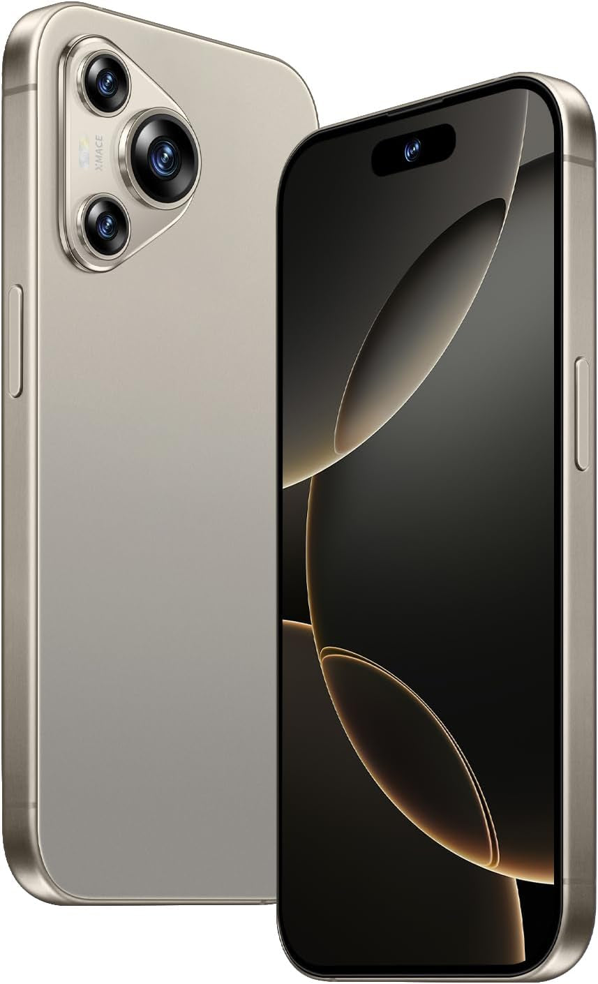 Unlocked Phone A16 PX Smartphone 8GB+256GB Cell Phone 24MP+50MP Camera Pixels 6800Mah Battery for Extended Standby 6.7 Inch HD Screen Mobile Phone 4G Dual SIM (Gray)