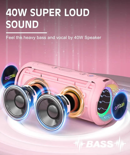 X8 Pro, Waterproof Portable Bluetooth Speaker, RGB Lights, Premium Sound Quality
