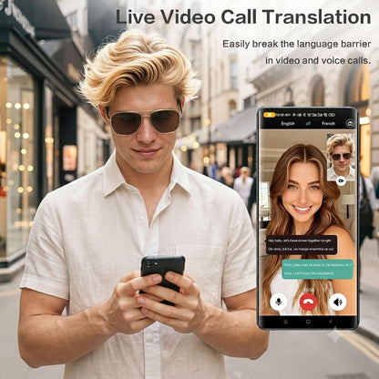 2026  Smart Glasses, Ai Real-Time Translation with 164 Languages, Classic Pilot Sunglasses, Equipped with Voice Assistant/Ai Call, Ip65 Waterproof,Smart Sunglasses for Men &amp; Women