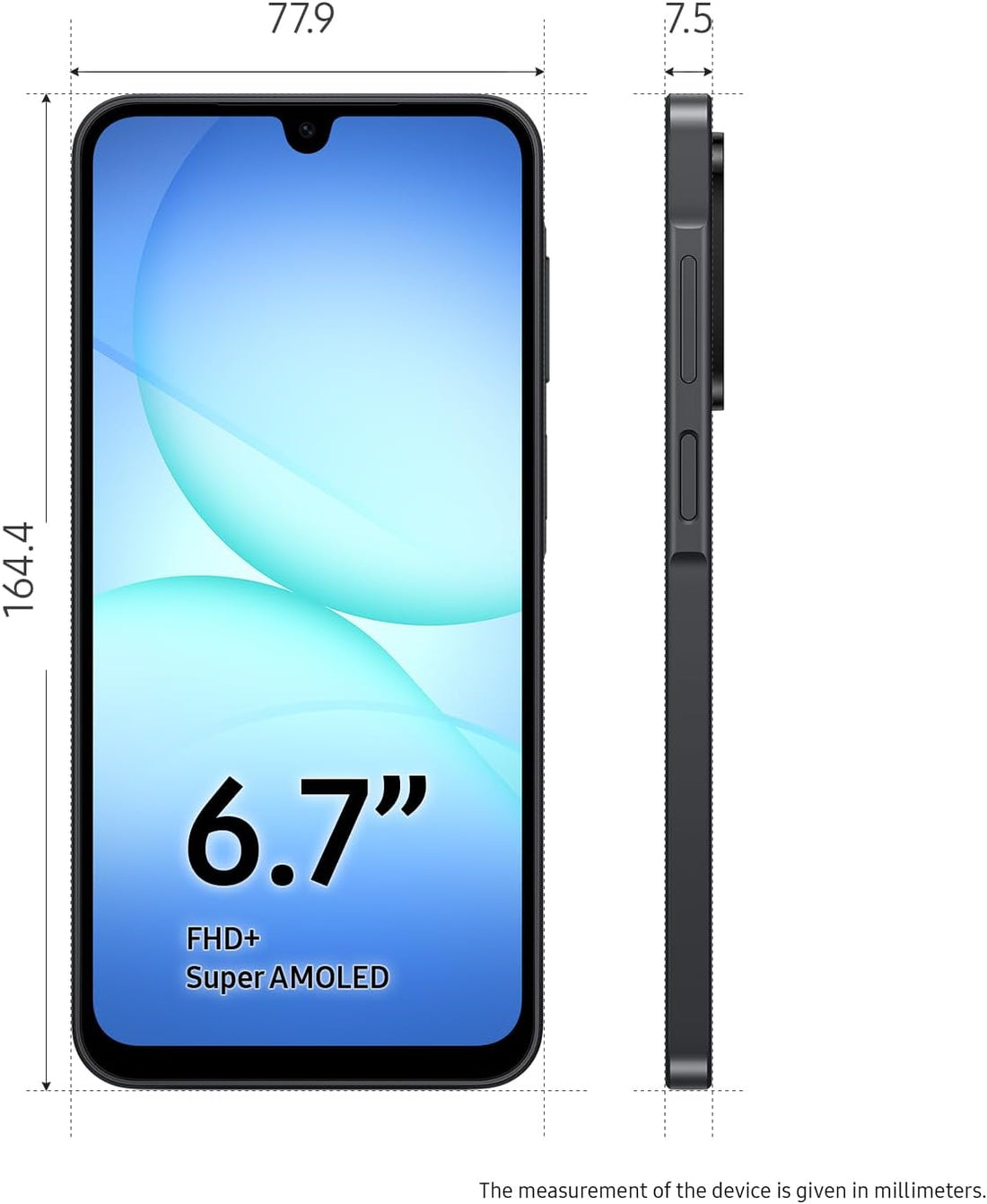Galaxy A17 5G (CAD Version &amp; Warranty) - 6.7" AMOLED Screen, 128GB, Black, 25W Fast Charging, Android Unlocked Smartphone