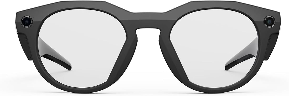 Oakley  HSTN, Black | Smart AI Glasses for Men, Women — Performance for Sports, Athletes — Camera, Audio, Video — 8 Hour Battery — 3K HD Resolution — Clear Lenses