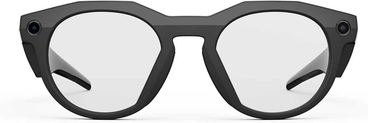Oakley  HSTN, Black | Smart AI Glasses for Men, Women — Performance for Sports, Athletes — Camera, Audio, Video — 8 Hour Battery — 3K HD Resolution — Clear Lenses