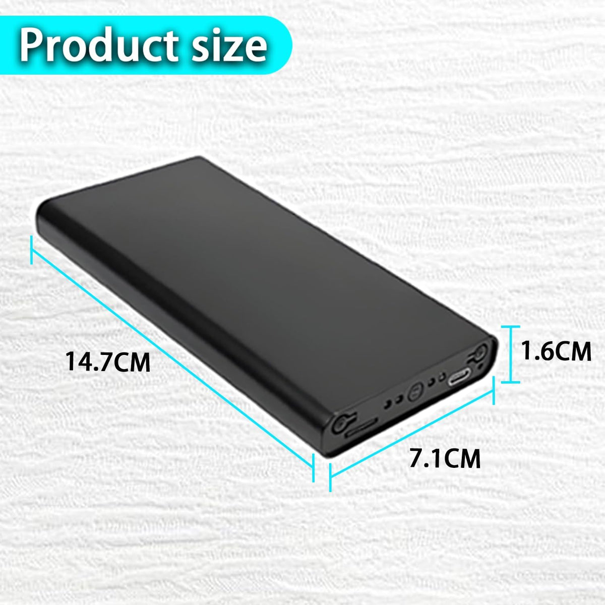Mini 1080P HD Camera, Nanny/Pet/Child Camera Power Bank, with Motion Detection, Automatic Night Vision, Loop Record, and Gravity Sensing Functions. Suitable for Office and Home Security Monitoring Cam