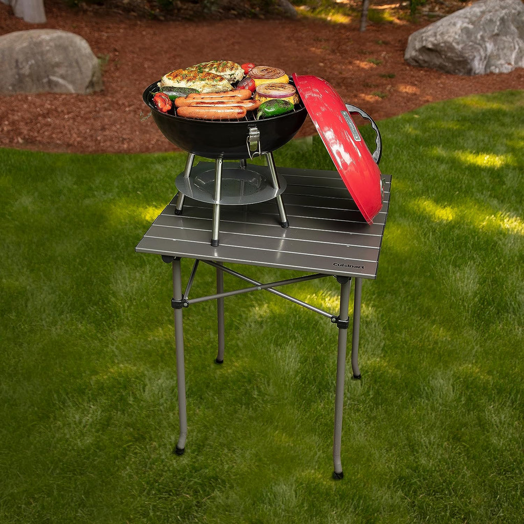 Outdoor Portable Charcoal Grill BBQ, 14", Compact & Light, Red (CCG-190RBC), Grills for 4 People