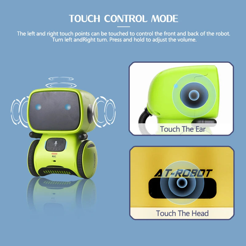 Toy Robot Intelligent Robots Russian &amp; English &amp; Spanish Version Voice &amp; Touch Control Toys Interactive Educational RC Robot