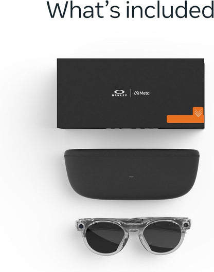 Oakley  HSTN, Clear | Smart AI Glasses for Men, Women — Performance for Sports, Athletes — Camera, Audio, Video — 8 Hour Battery — 3K HD Resolution — Clear to Grey Transitions® Lenses