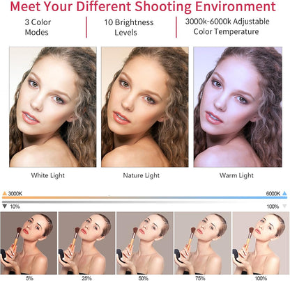 21 Inch LED Ring Light with Tripod Stand, Video Ring Light for Selfie Photography Vlog Recording Conference Meeting Studio Portrait Youtube Tiktok Makeup with Carrying Bag and Remote Control, CRI>97