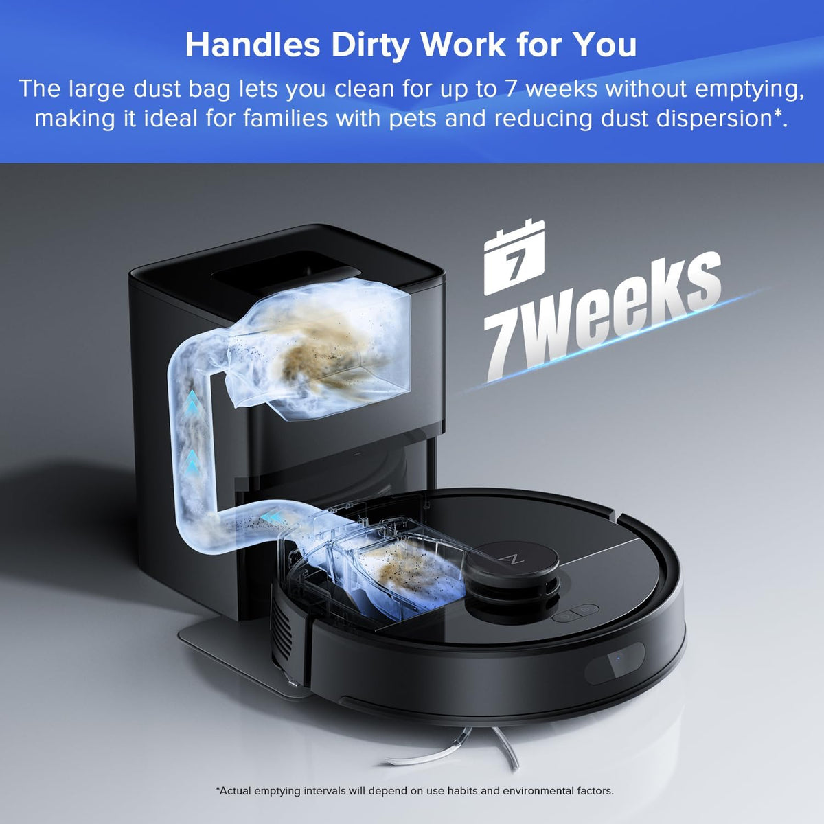 Roborock Q7 L5+ Robot Vacuum &amp; Mop – Self-Empty, 8000Pa, Pet Hair &amp; Carpet