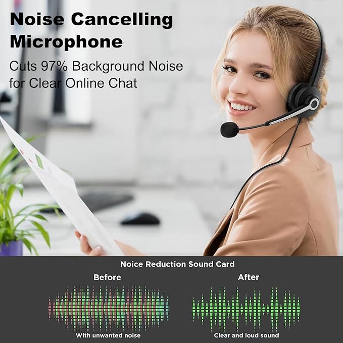 USB Headset with Microphone – PC/Laptop