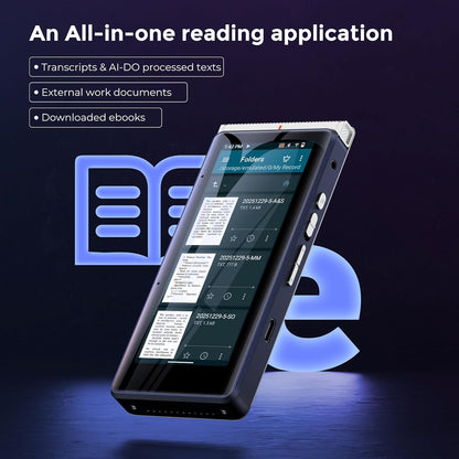 PR1 AI Voice Recorder, Transcription &amp; Translation with AI, 3.99 Inch 64GB Smart Summarize, Offline AI Processing Note Taker for Meeting &amp; Lectures, Translation for Business Travel, Silver