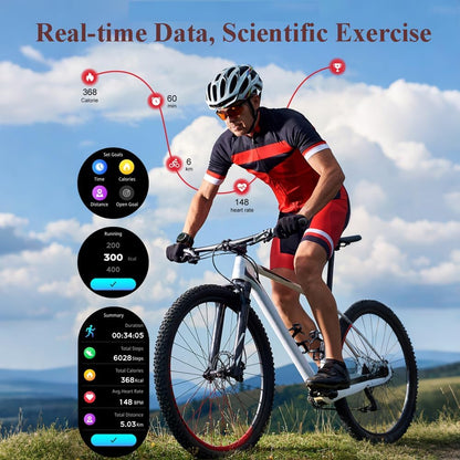 2 in 1 Smart Watch with Earbuds, Bluetooth Smart Watch, 1.46" HD IPS Screen Smartwatch for Men, Rugged Military Fitness Tracker, IP67 Waterproof, AI Voice Assistant