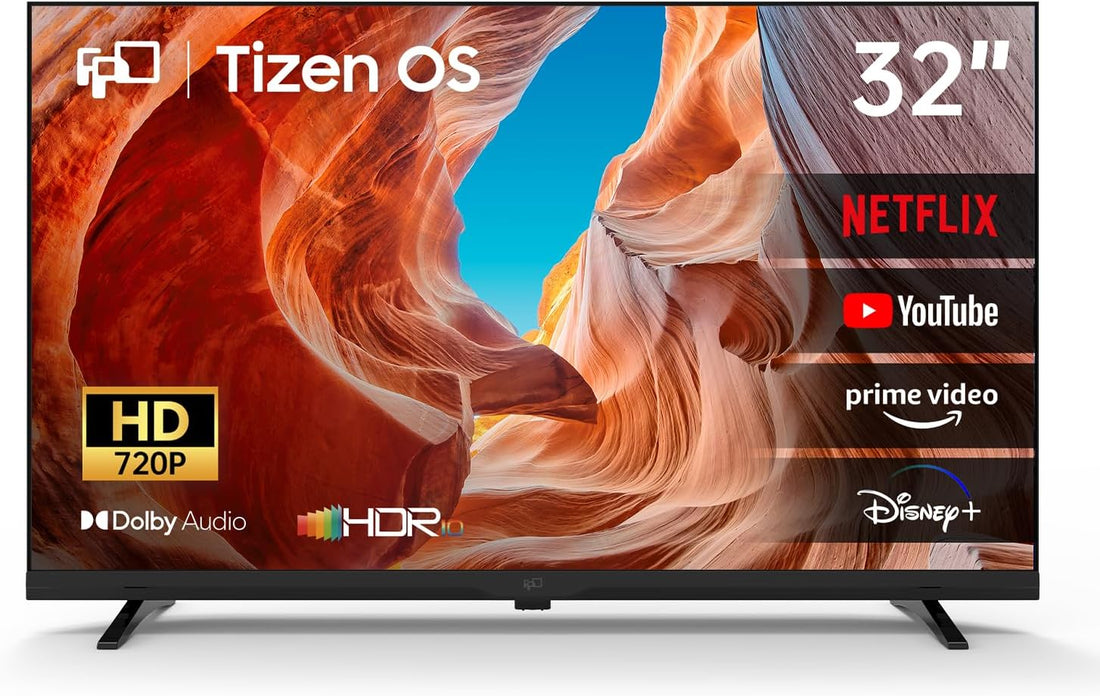 32 Inch Smart TV 720P HD Powered by Tizen OS Compatible with Samsung TV Plus, Dolby Audio, HDR 10, Gaming Hub, Smartthings, Voice Control, Built-In Miracast, Flat Screen Television (AT32-P1, 2026)