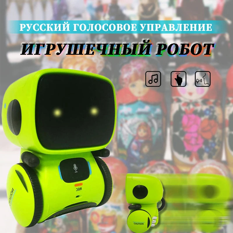 Toy Robot Intelligent Robots Russian &amp; English &amp; Spanish Version Voice &amp; Touch Control Toys Interactive Educational RC Robot