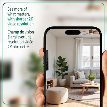 Mini 2K+ (Newest Model) – Plug-In Home &amp; Pet Security Camera with 2K Video Resolution, Colour Night Vision, Enhanced Audio, Motion Detection – 1 Camera (Black)