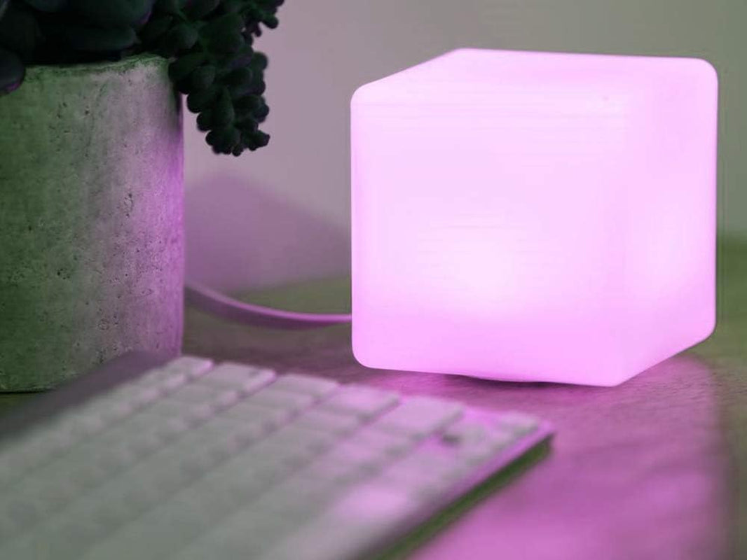 8-Inch Rechargeable LED Cube Light W/Remote, RGB Color Changing Cube Lamp, Dimmable Mood Lamp Kids Night Light, 16 Colors 4 Modes, Home Office Bedroom Patio Party Outdoor Decorative Lighting