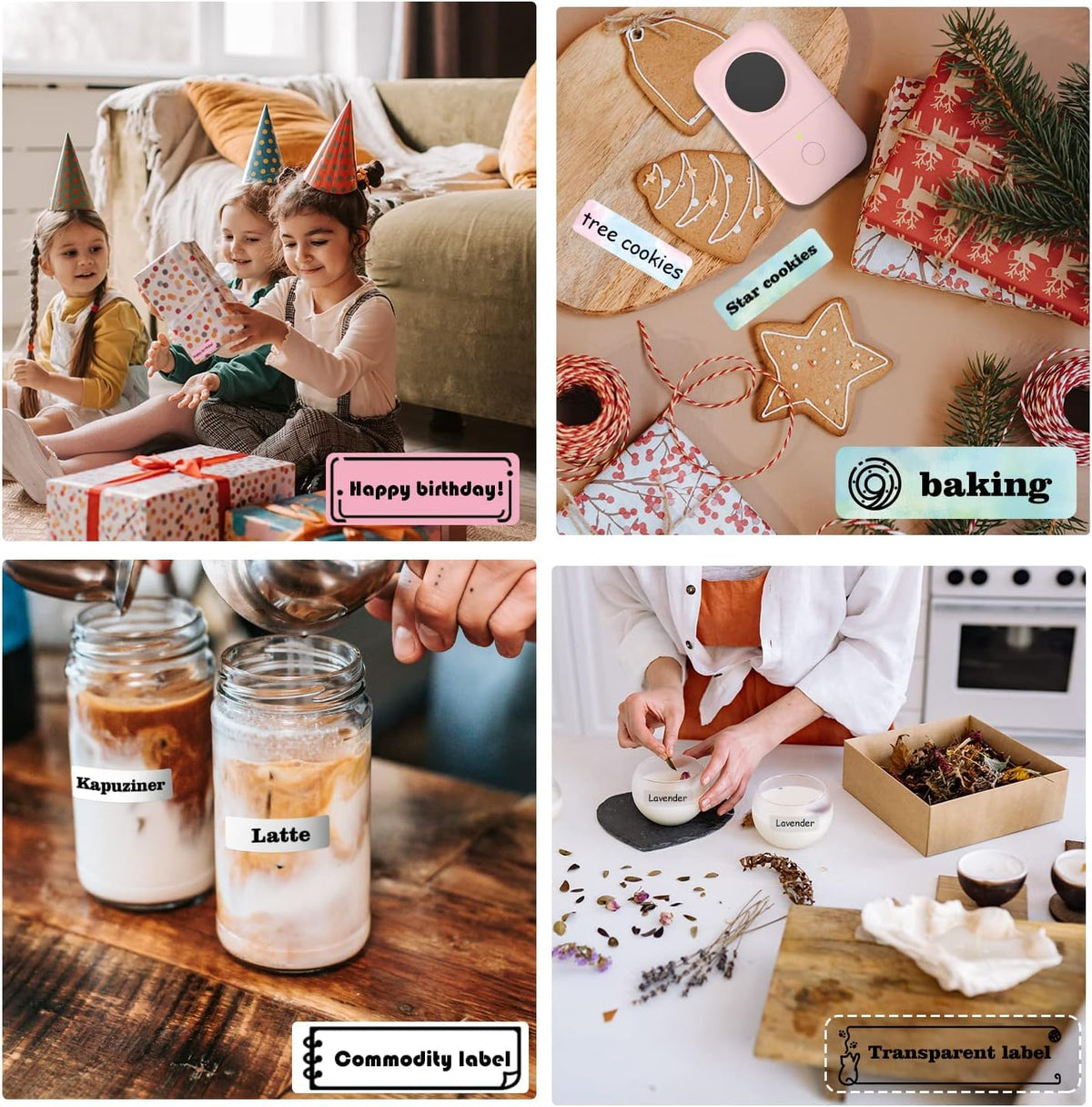 Label Maker Machine,  D30 Portable Bluetooth Label Printer with Tape Label Maker Handheld, Multiple Templates Available for Smartphone Easy to Use for Office Home Organization USB Rechargeable