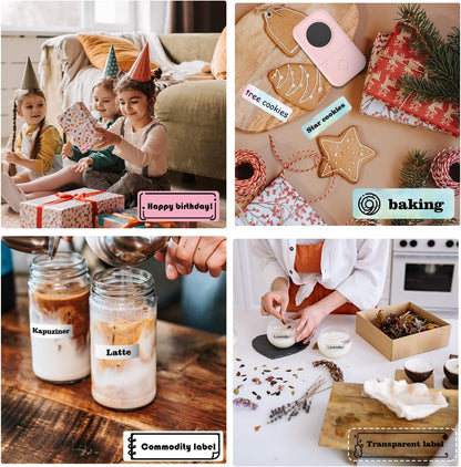 Label Maker Machine,  D30 Portable Bluetooth Label Printer with Tape Label Maker Handheld, Multiple Templates Available for Smartphone Easy to Use for Office Home Organization USB Rechargeable