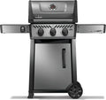 Freestyle 365 Propane Gas BBQ Grill - F365DPGT - Barbecue Gas Cart, with 3 Burners, Folding Side Shelves, Instant Failsafe Ignition, Porcelain Coated Cast Iron Cooking Grids