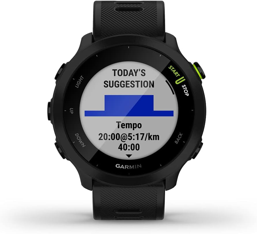 Forerunner 55, GPS Running Watch with Daily Suggested Workouts, up to 2 Weeks of Battery Life, Black