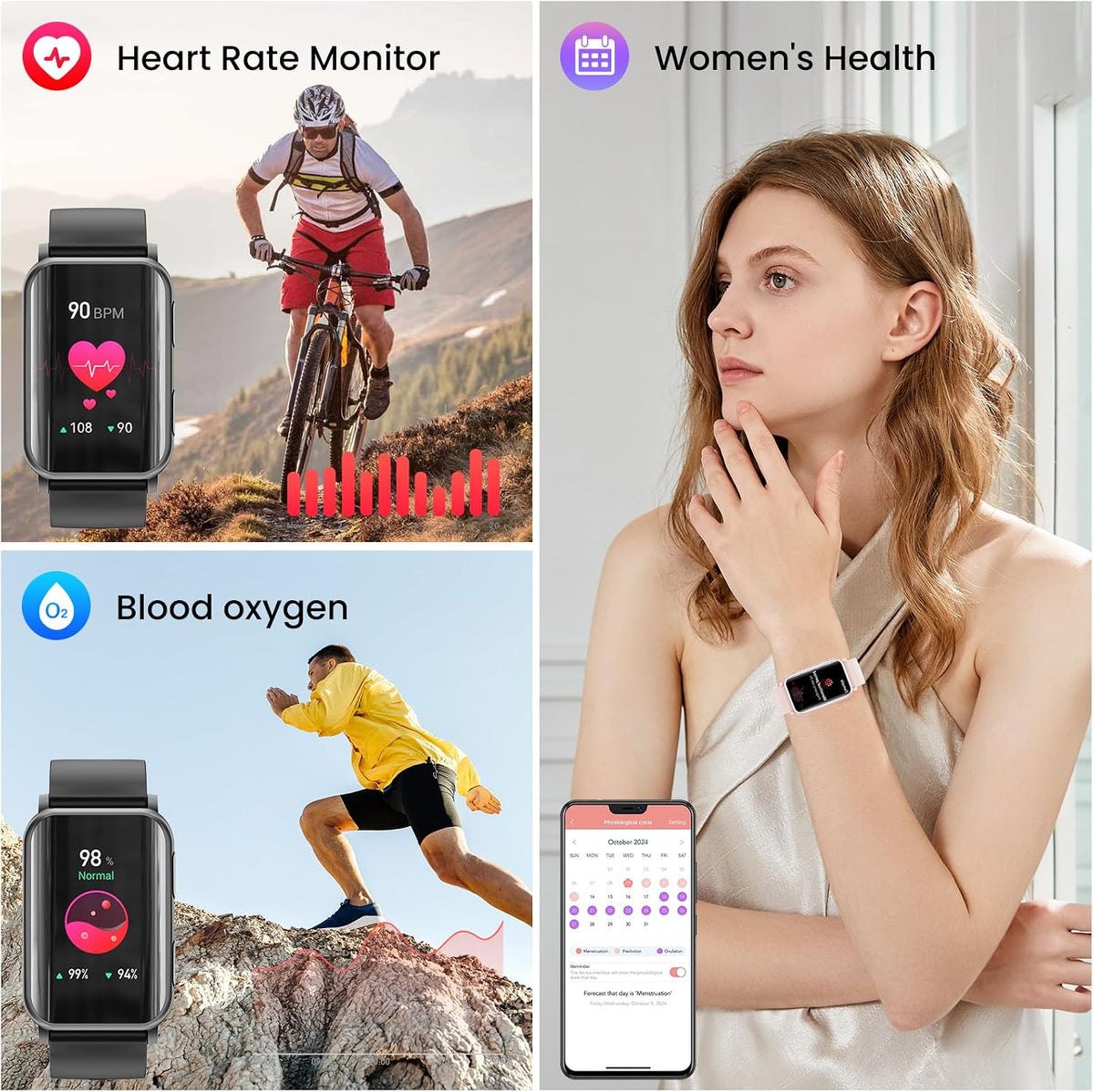 Smart Watches for Men Women (Answer/Make Calls), 1.57" Curved Screen Fitness Tracker, 2 Bands Smart Watch with 24/7 Heart Rate/Sleep Monitor, Compatible with Android Ios,110+ Sport Modes