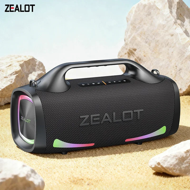 -S79 Speaker Party Portable Speaker with Bluetooth 5.2, Portable Handle, 24-Hour Playtime, for Party, Camping
